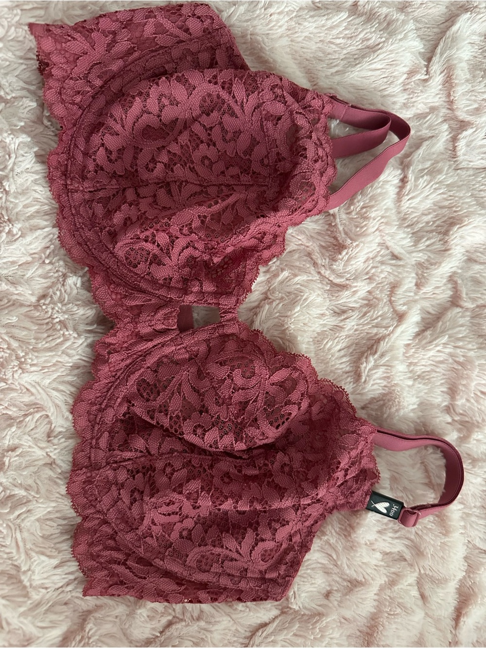 Victoria's Secret Lace Unlined Bra in Dusty Rose